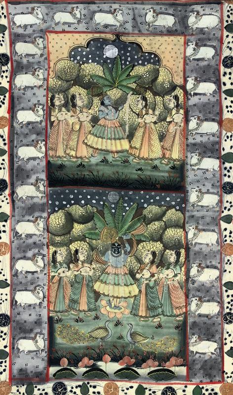 TWO MOUNTED PITCHWAIS (WALL HANGINGS)