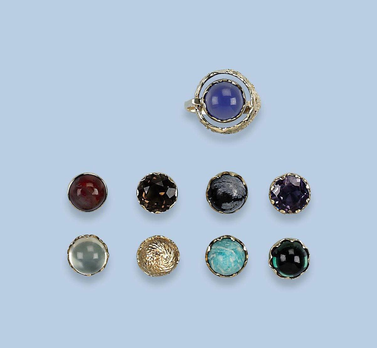 A RETRO GEM-SET RING