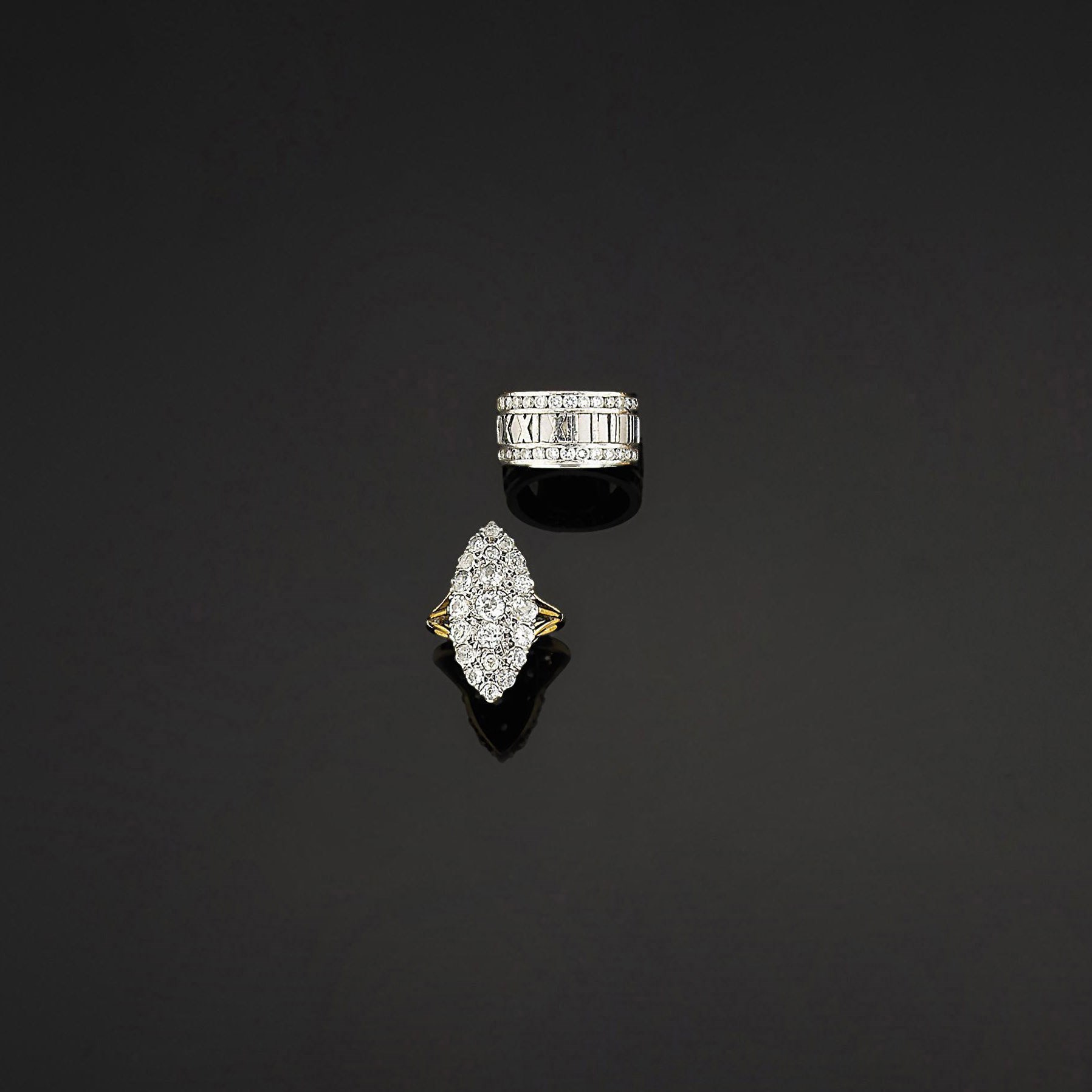 Two diamond rings