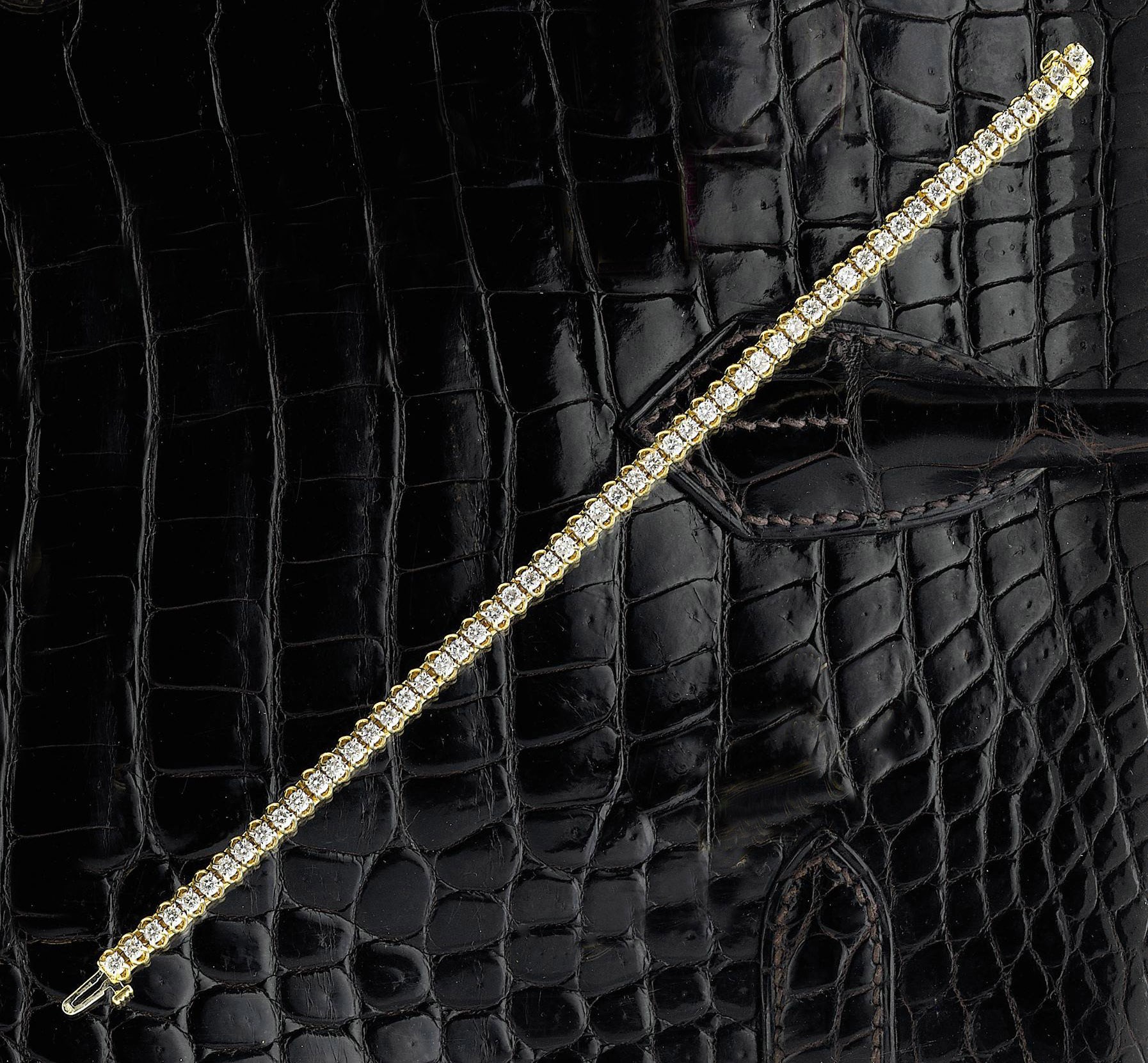 A diamond line bracelet