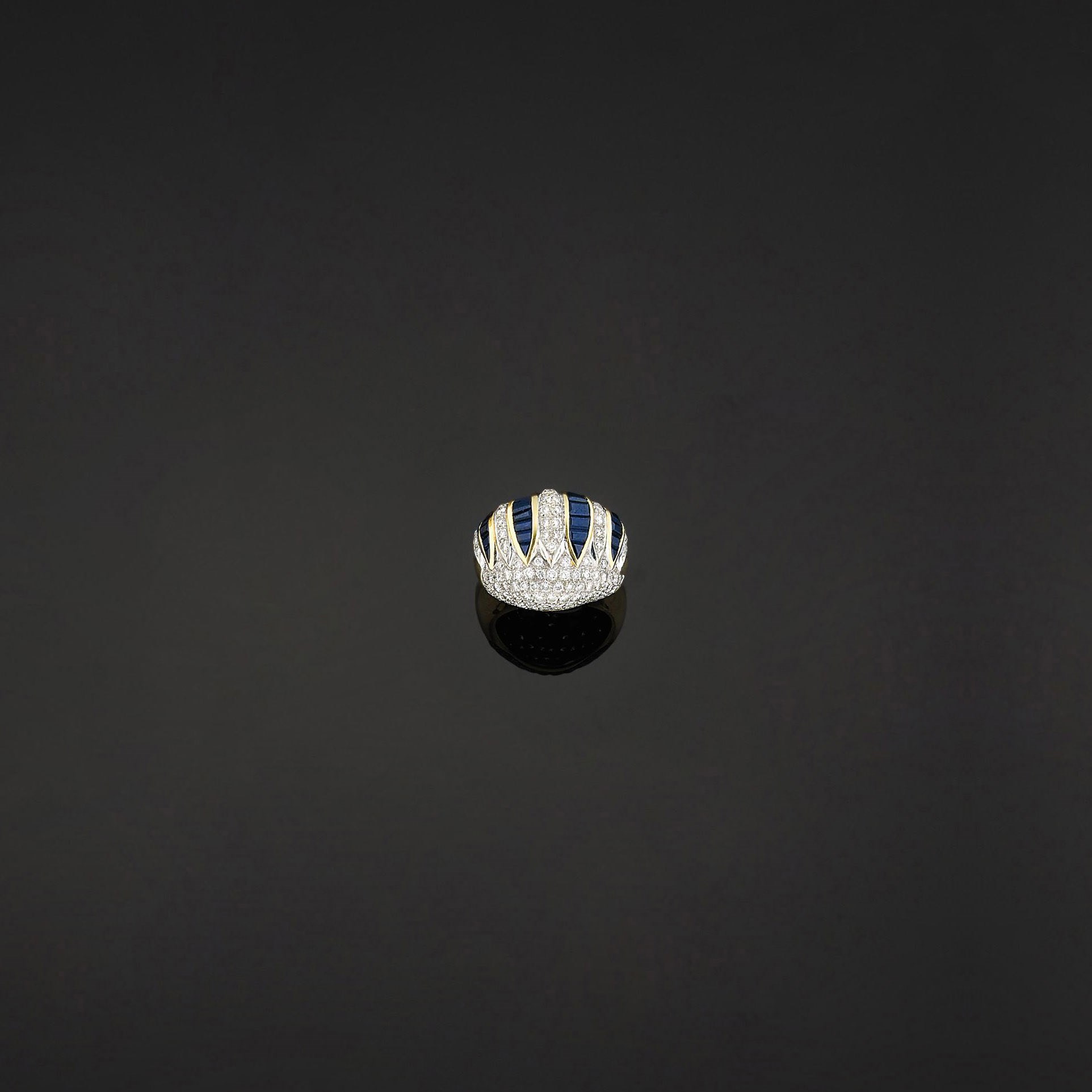 A sapphire and diamond ring