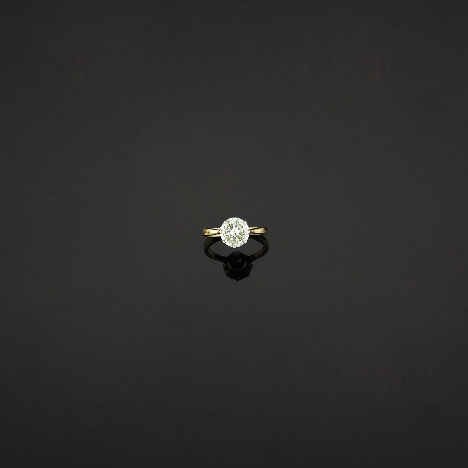 A diamond single-stone ring