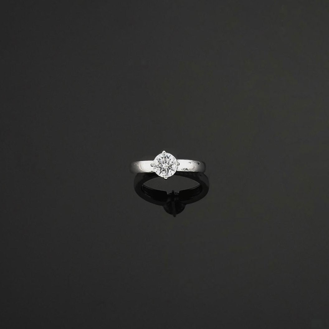 A diamond single-stone ring