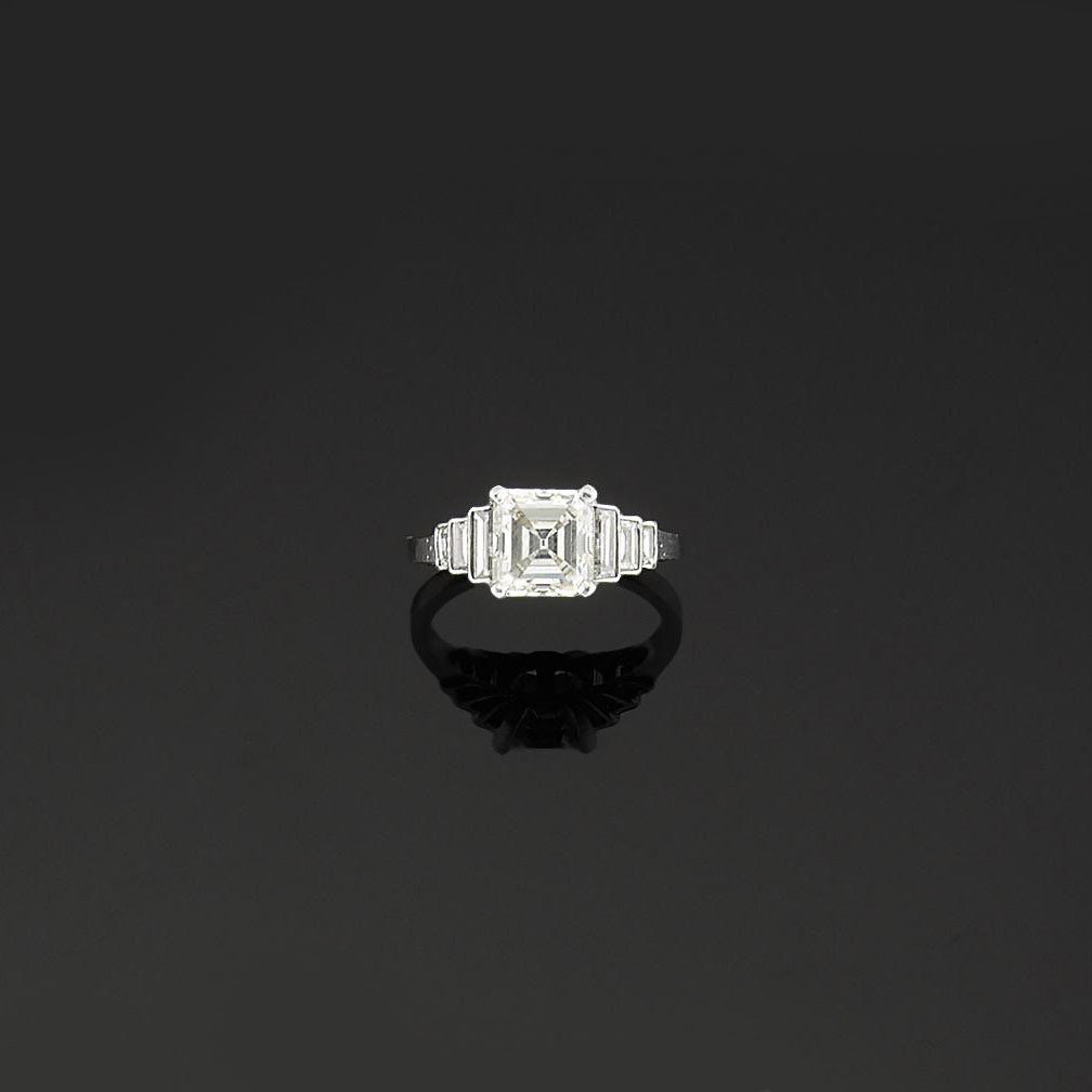 A diamond single-stone ring