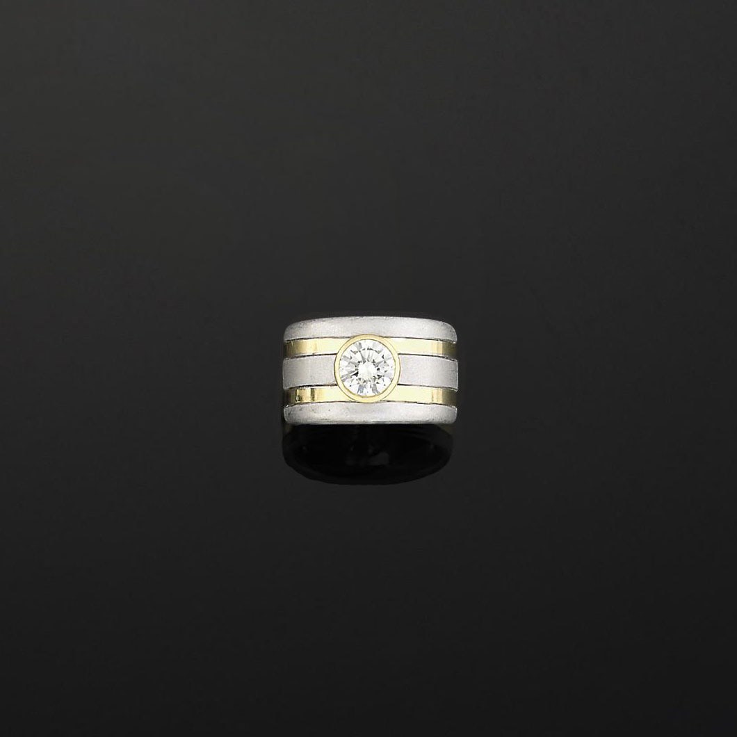 A diamond single-stone ring