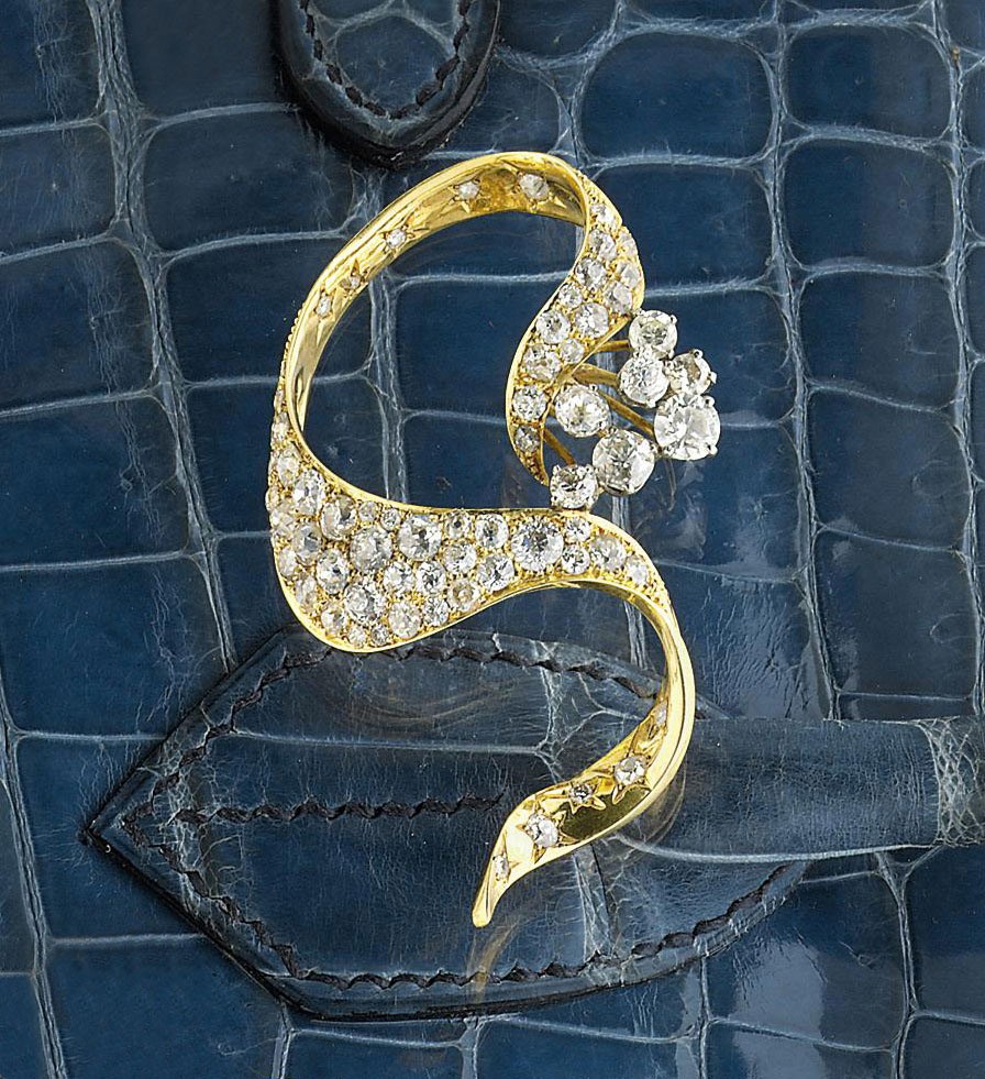 A diamond brooch