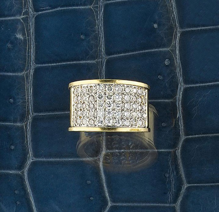 A diamond-set ring