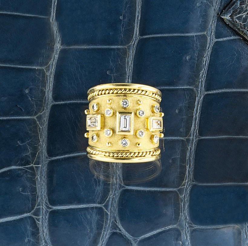 A diamond-set ring