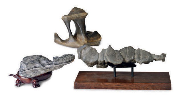THREE ROCK SPECIMENS,