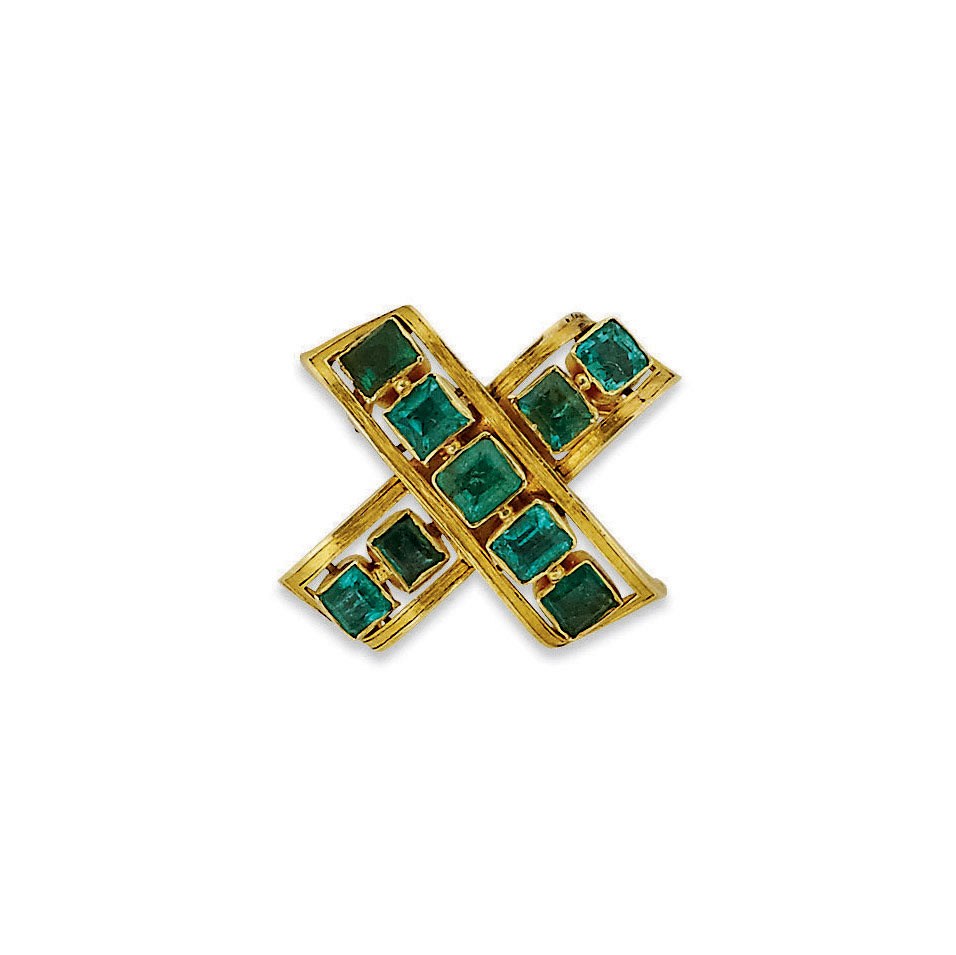 BROCHE EMERAUDES