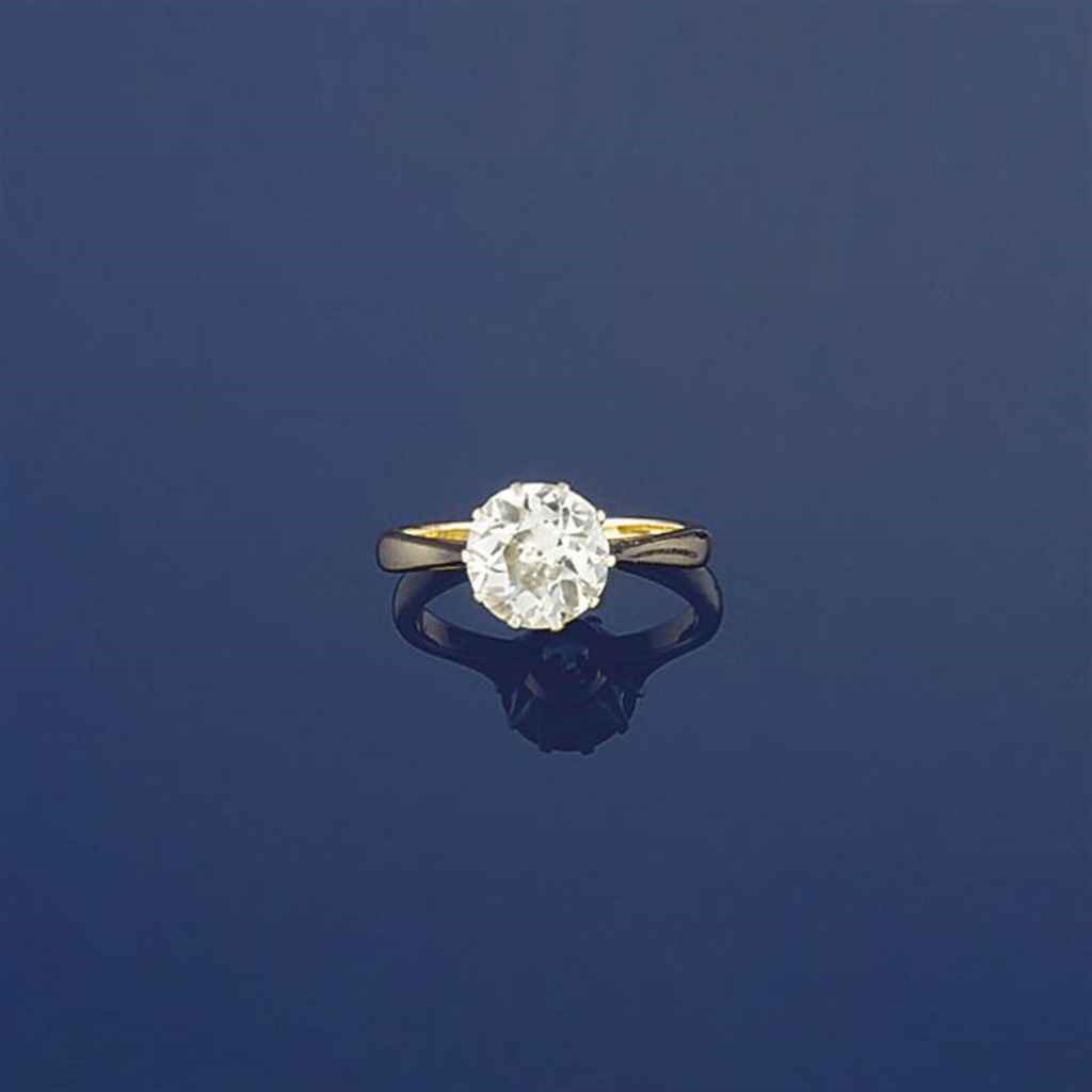 A single-stone diamond ring