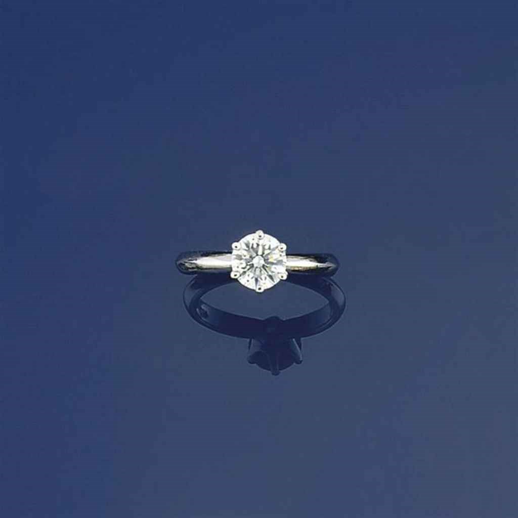A single-stone diamond ring