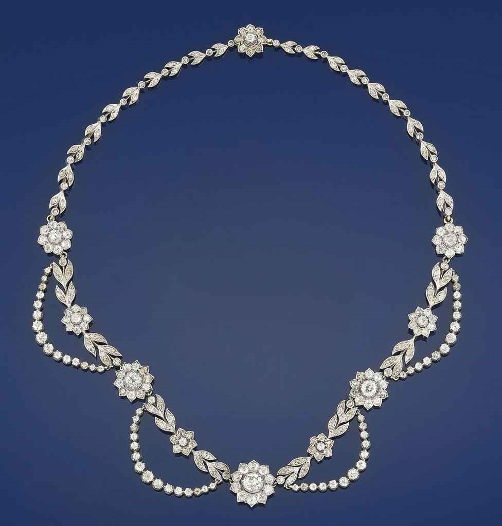 A diamond necklace