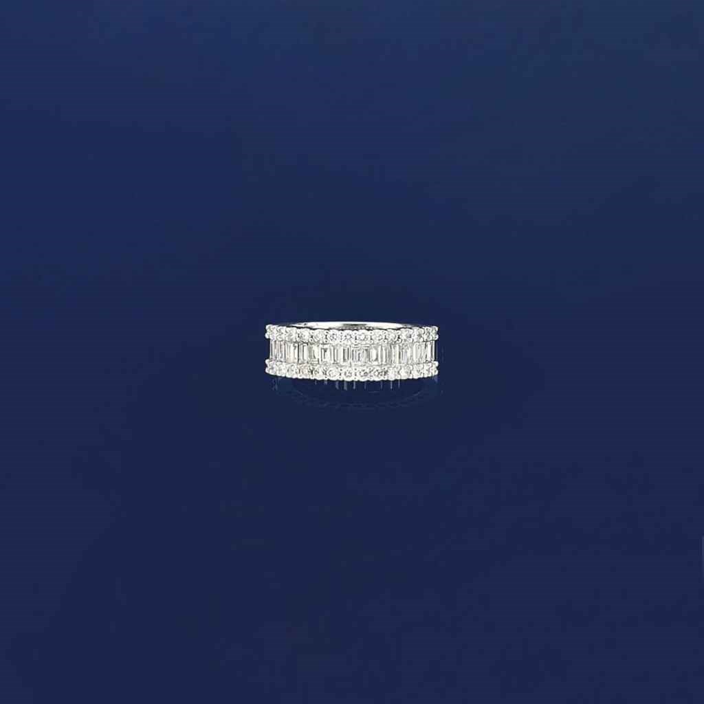 A diamond half-eternity ring