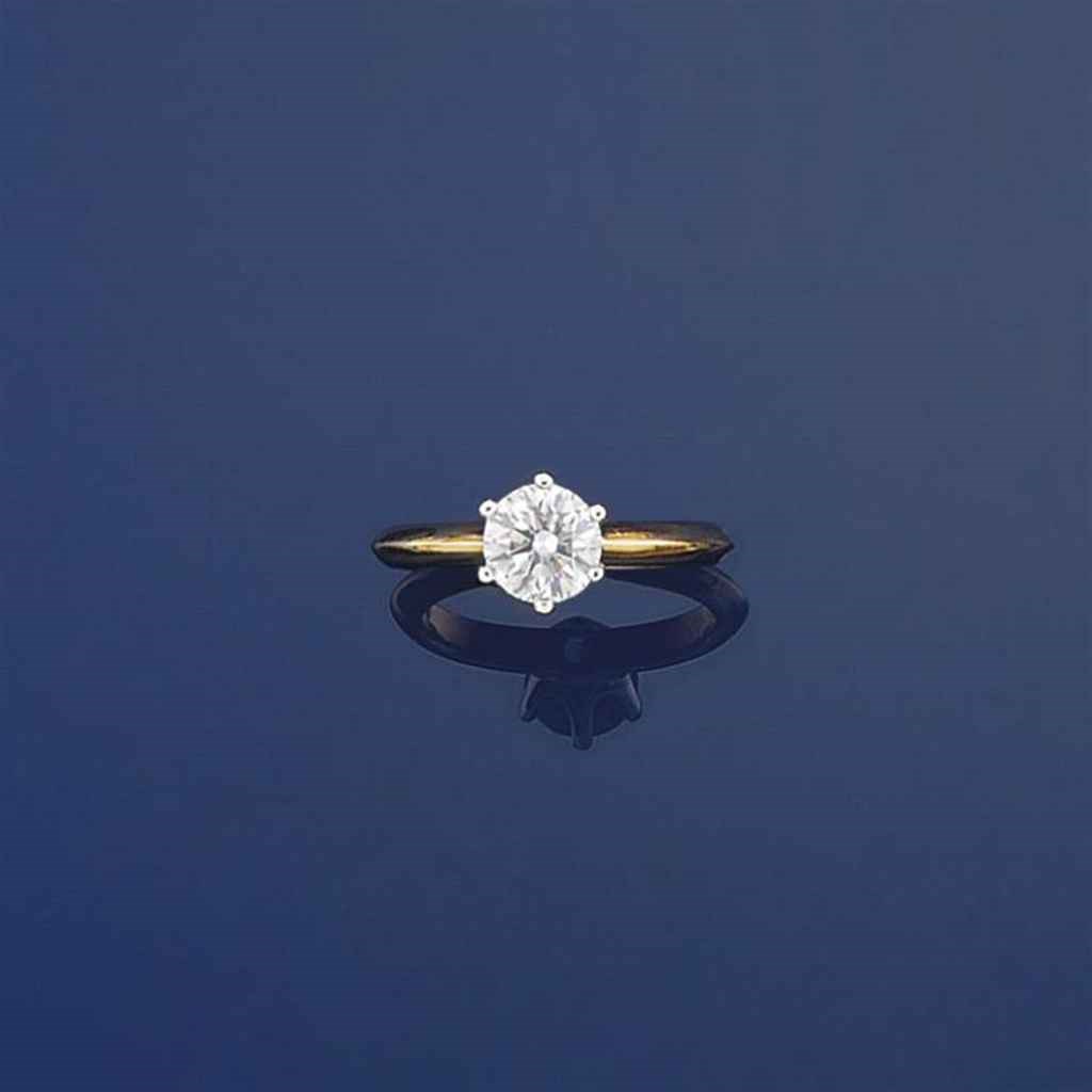 A single-stone diamond ring