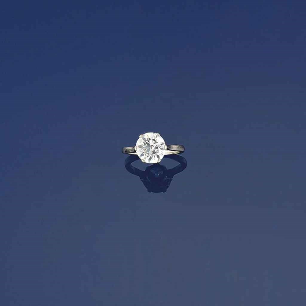 A diamond single-stone ring
