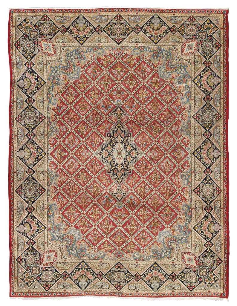 An unusual Kirman carpet