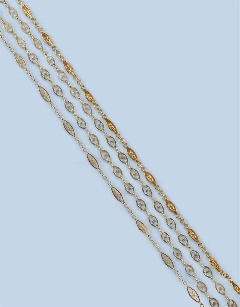 THREE ART NOUVEAU NECKLACES