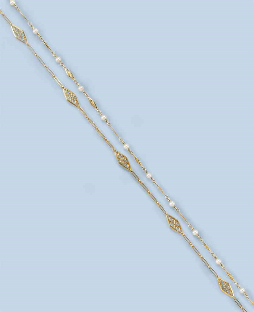 TWO GOLD NECKLACES