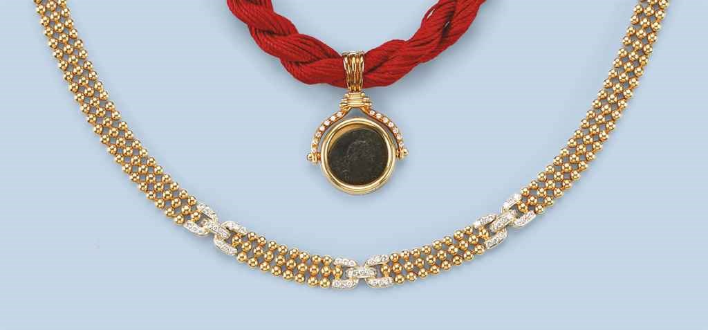 THREE GOLD NECKLACES