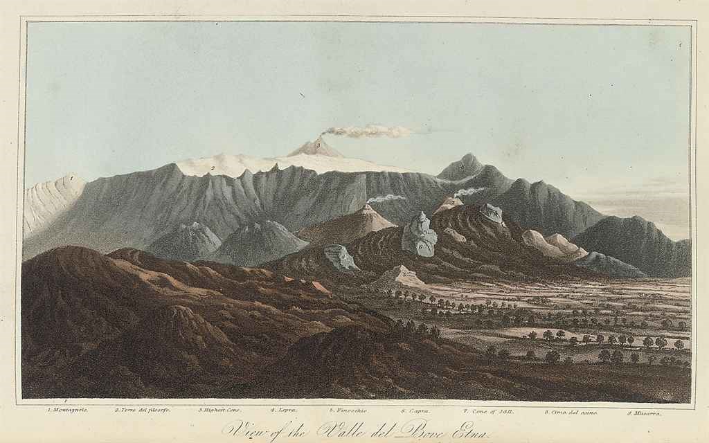 LYELL, Charles (1797-1875). Principles of Geology, being an Attempt to Explain the Former Changes of the Earth's Surface, by Reference to Causes Now in Operation. London: John Murray, 1830-1832-1833. 3 volumes, 8° (212 x 132mm). Half title to volume I, 3 frontispieces (2 coloured), 3 maps (2 folding and 2 coloured), 5 plates, wood-engraved illustrations. (Frontispiece to vol. I and 4 plates at end of vol. III with very light marginal dampstaining, occasional very light spotting to text and plates.) Contemporary red half morocco, rebacked, preserving remains of original spines, marbled endpapers, marbled edges (extremities lightly rubbed). Provenance: Horace Walker (bookplate).