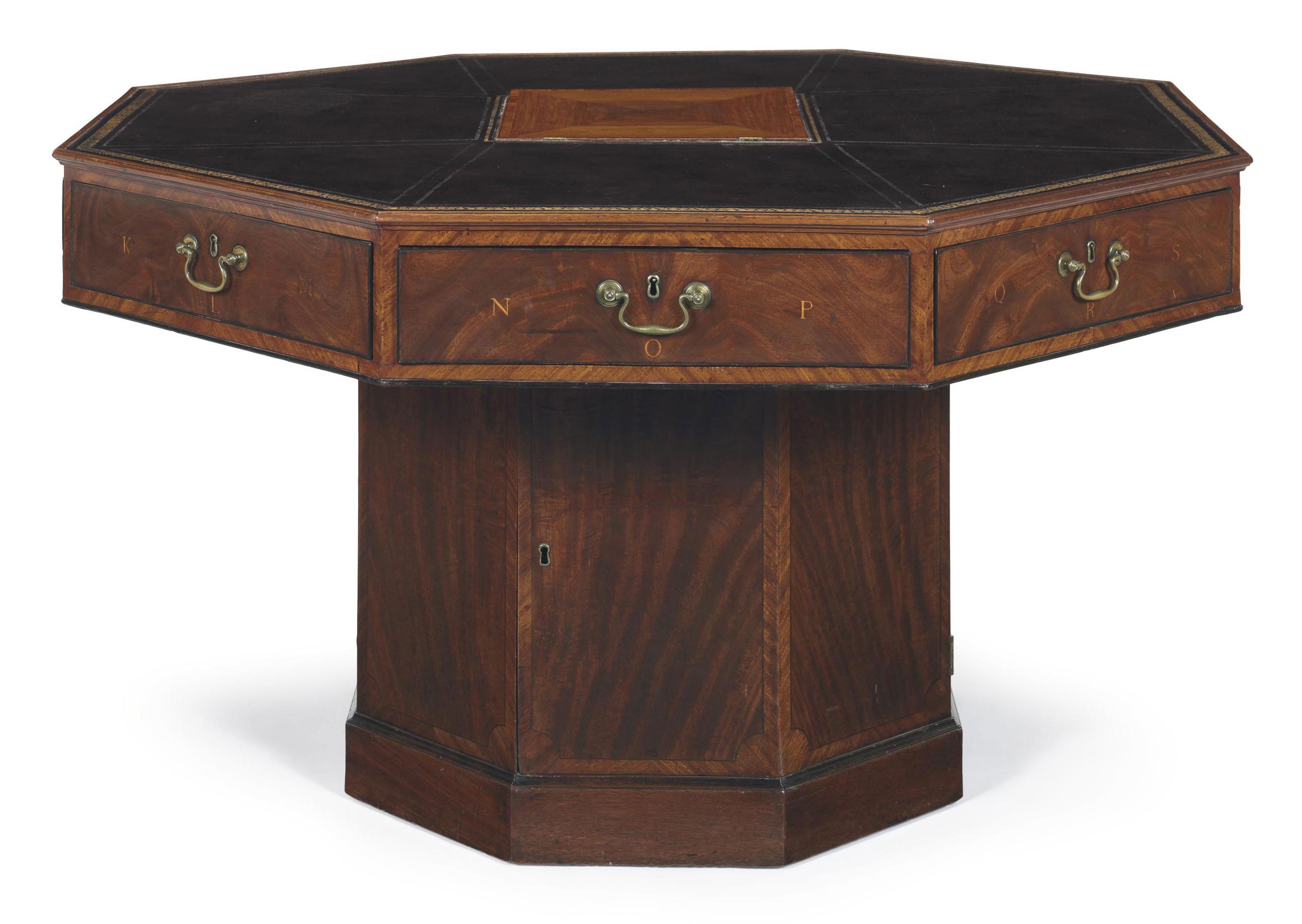 A GEORGE III MAHOGANY RENT TABLE