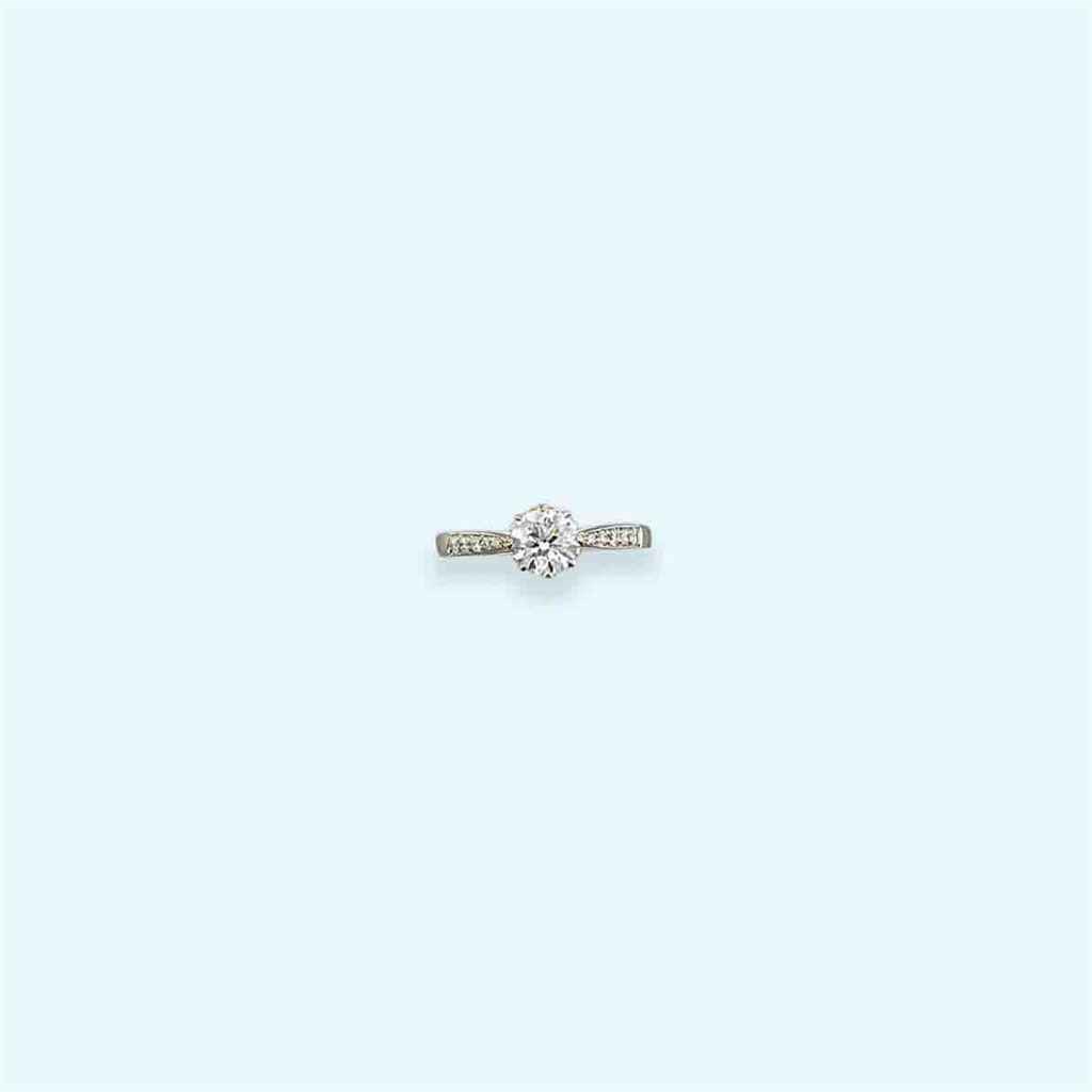 A diamond single-stone ring