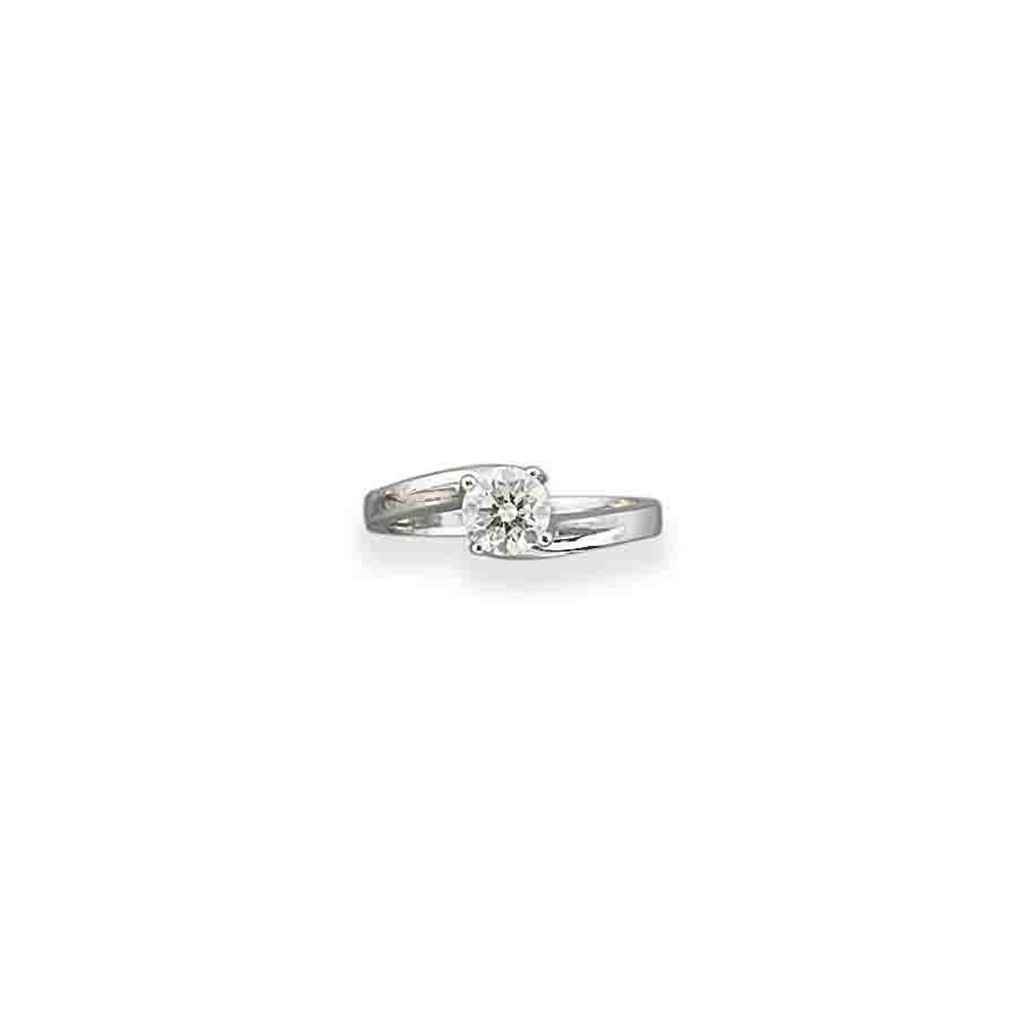 A single-stone diamond ring