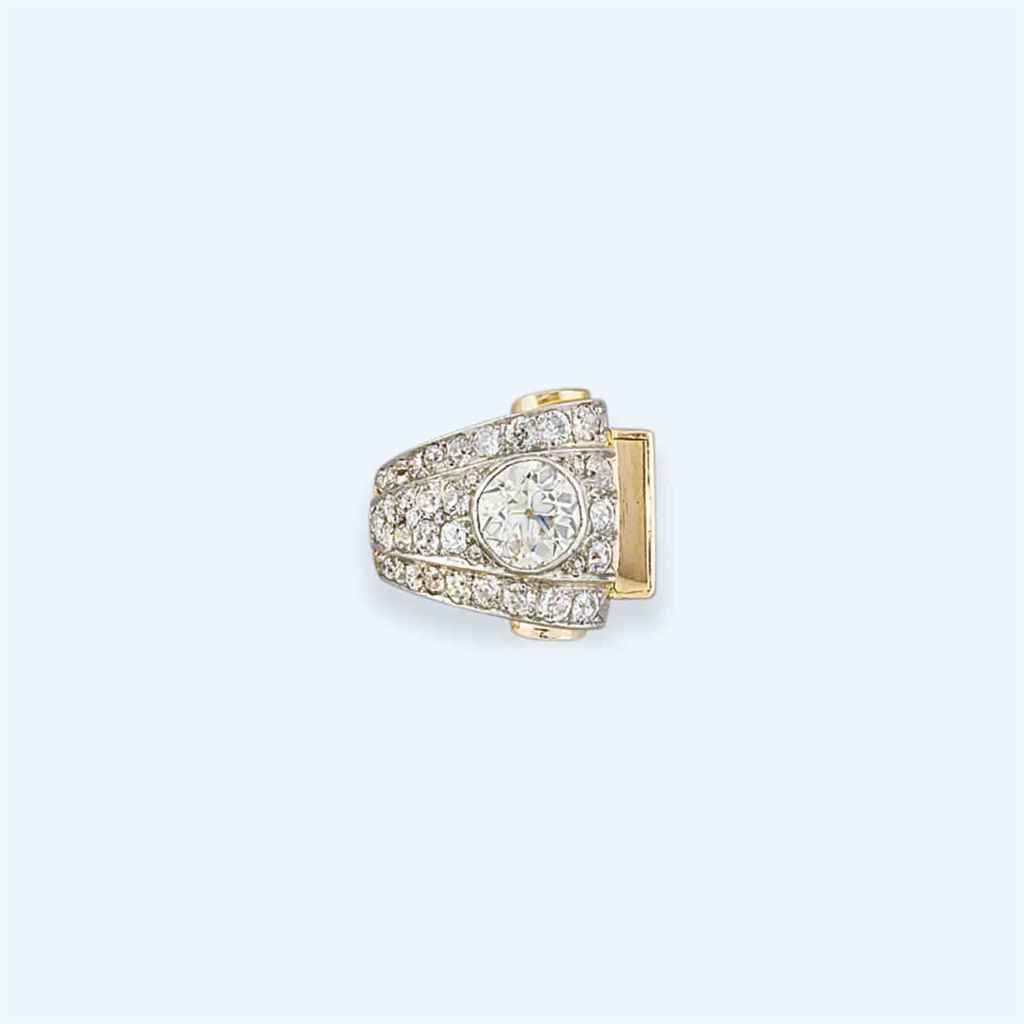 A diamond "Odeonesque" ring