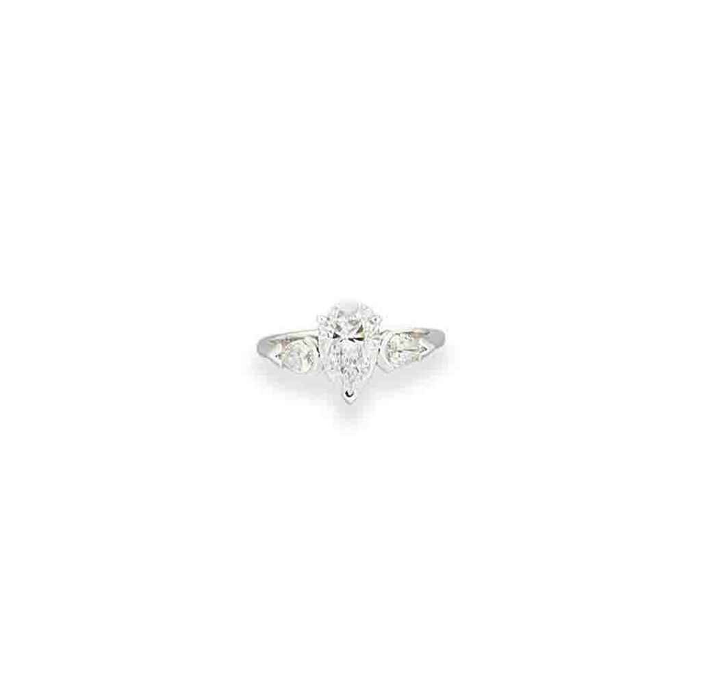 A diamond three-stone ring