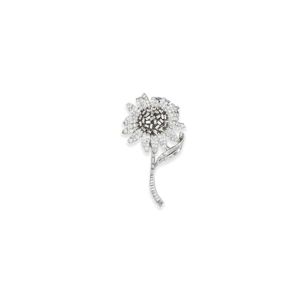 A diamond brooch
