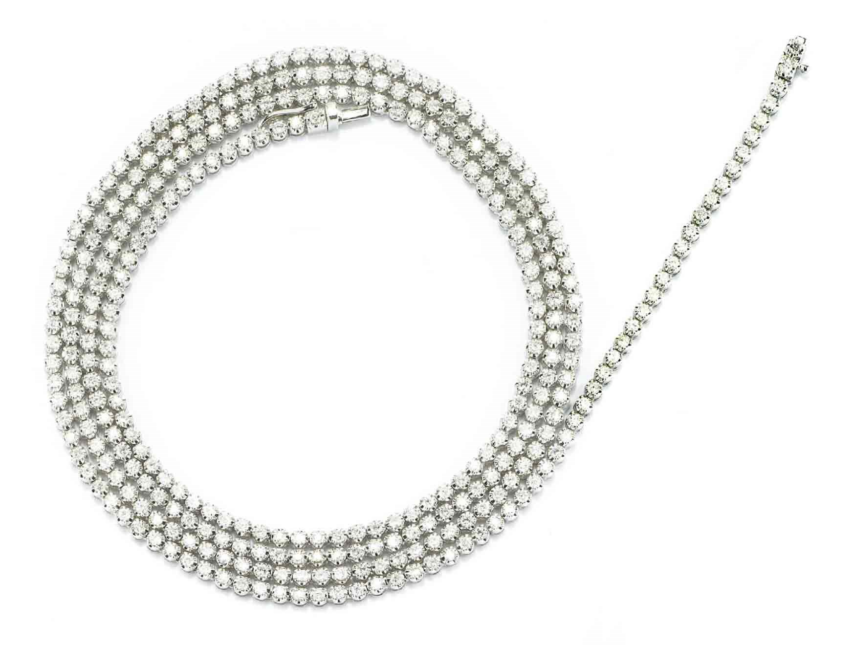 LUNGA COLLANA IN BRILLANTI