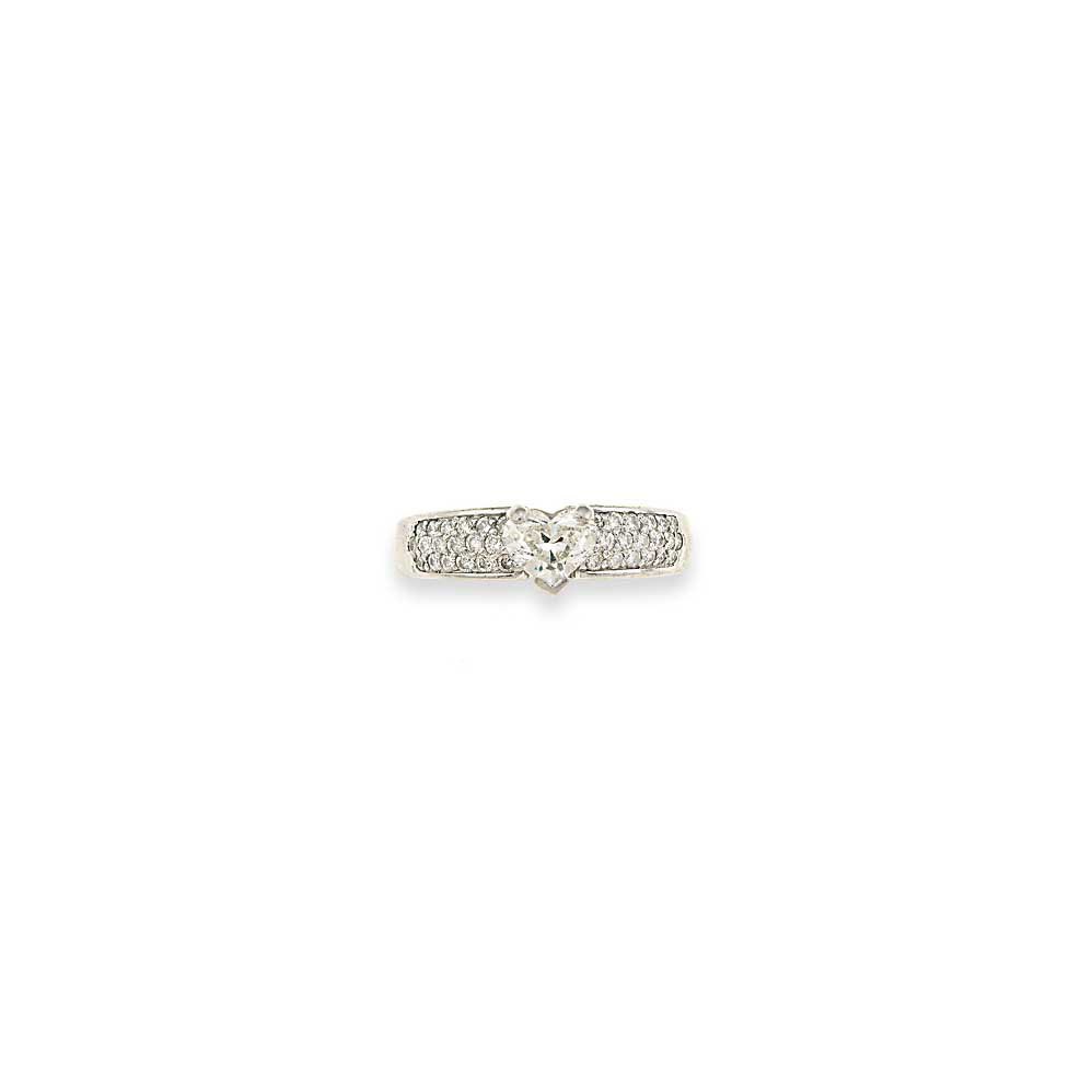 A single-stone diamond ring