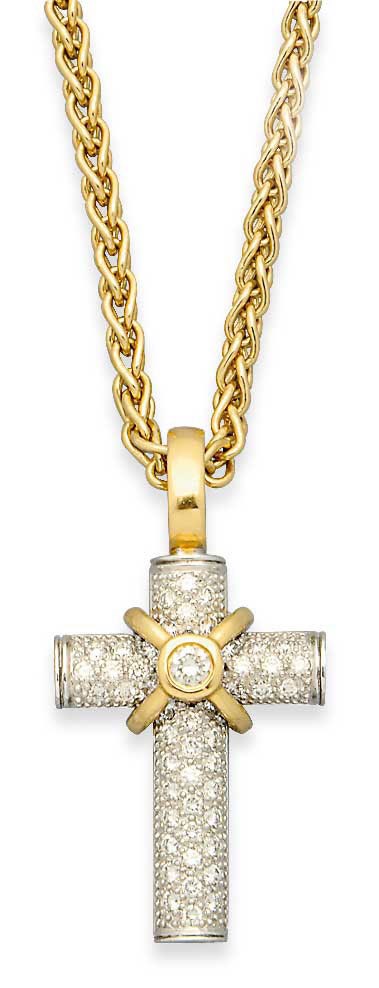 A diamond pendant necklace