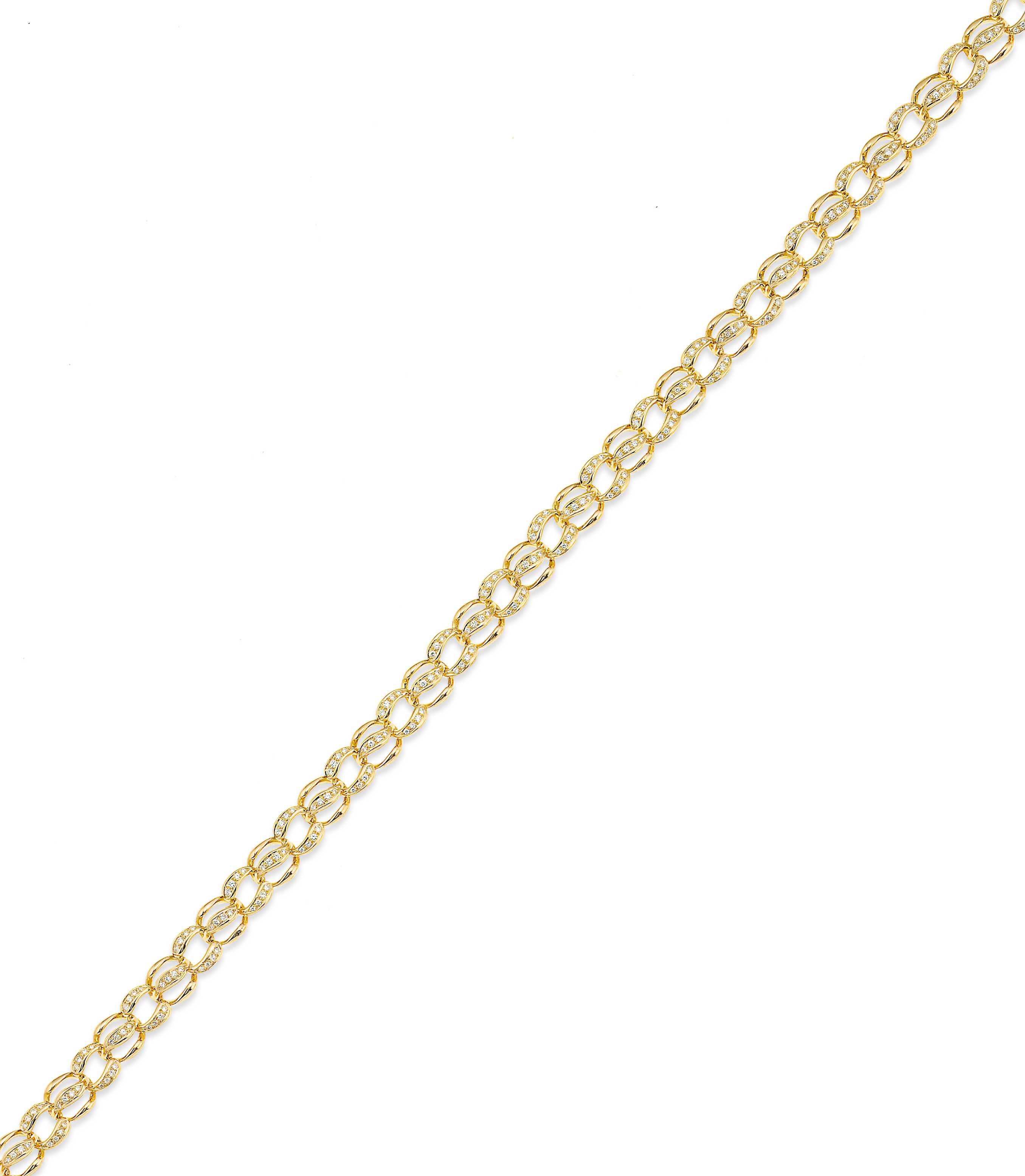 A diamond-set necklace