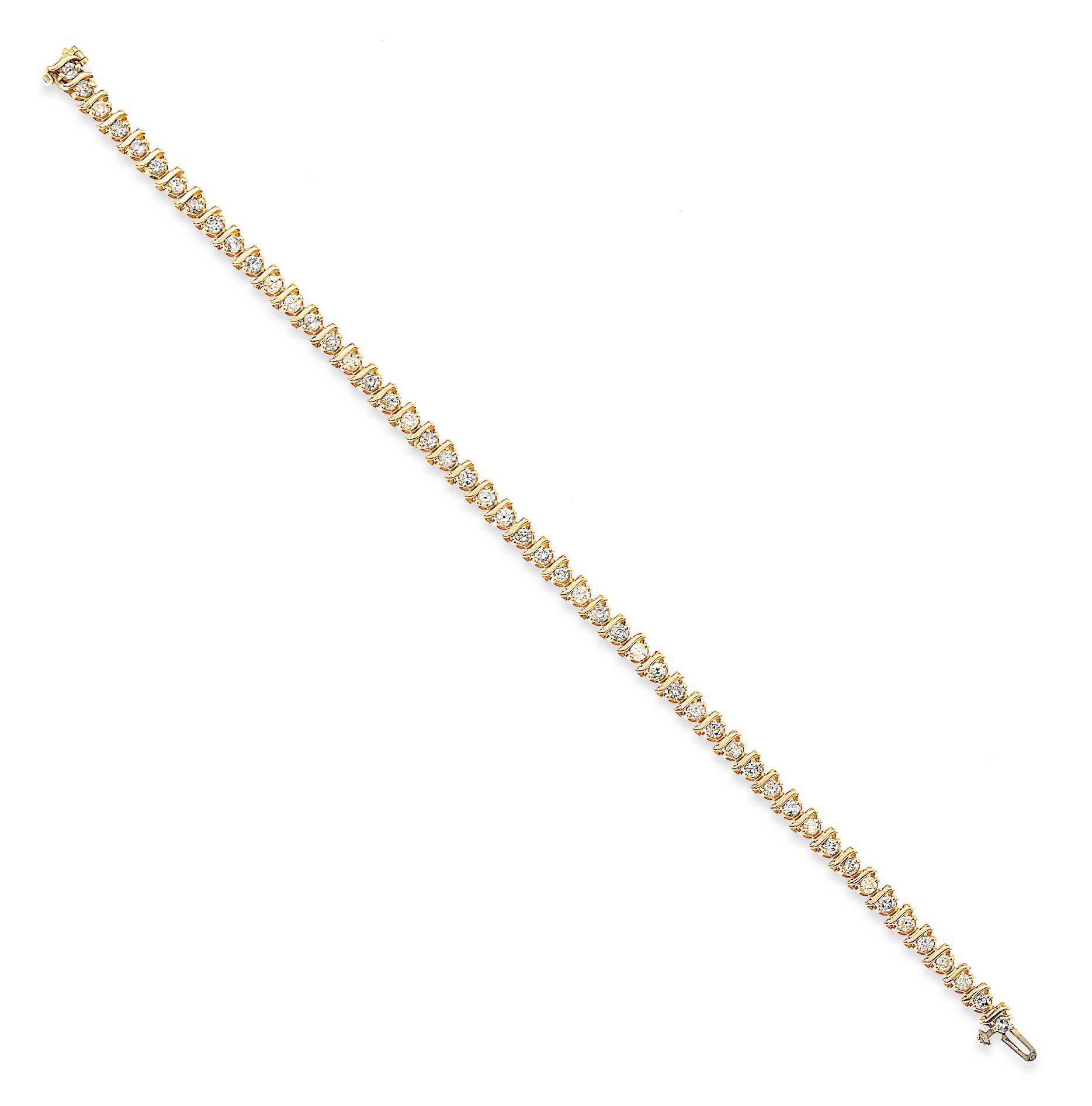 A diamond line bracelet