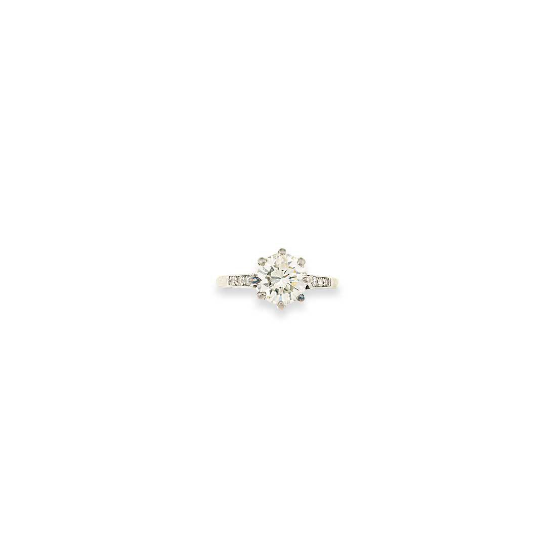 A single-stone diamond ring