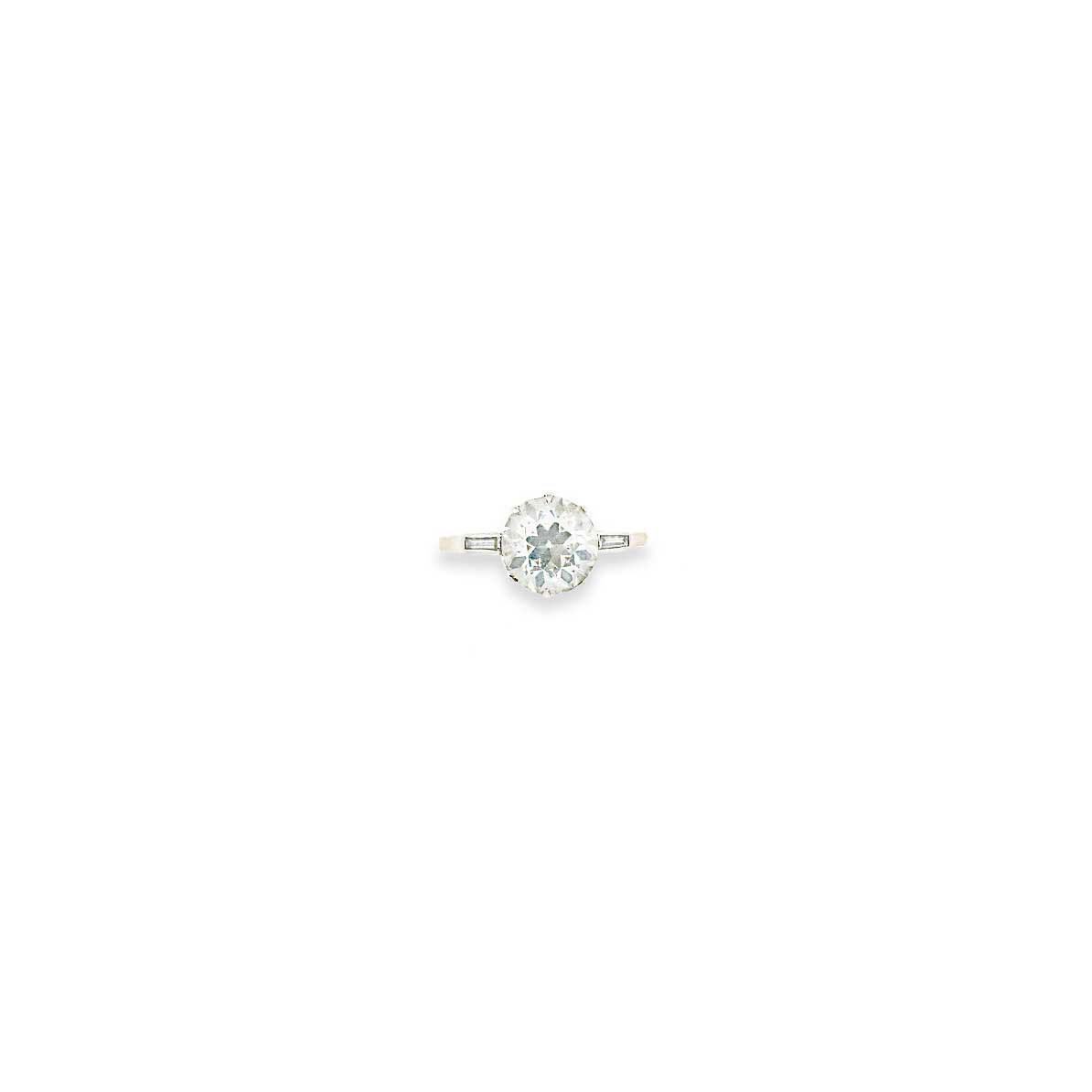 A single-stone diamond ring