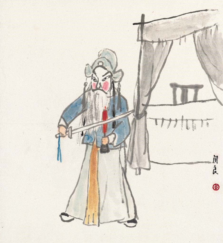 京劇人物冊 設色紙本 冊頁八開