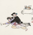 京劇人物冊 設色紙本 冊頁八開