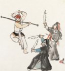 京劇人物冊 設色紙本 冊頁八開