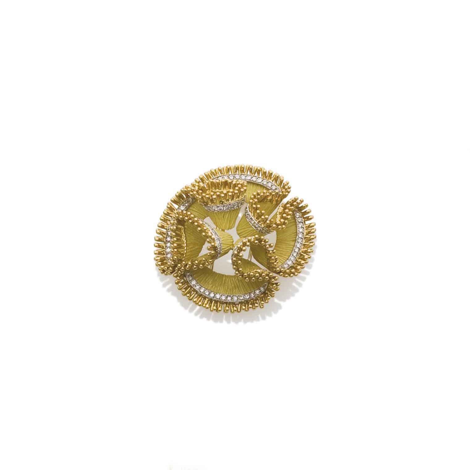 BROCHE DIAMANTS, PAR HERMES