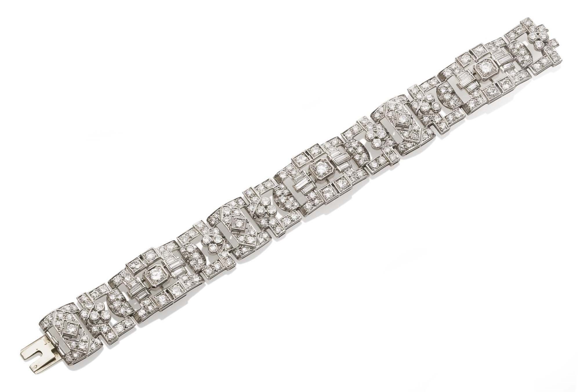 BRACELET ART DECO DIAMANTS