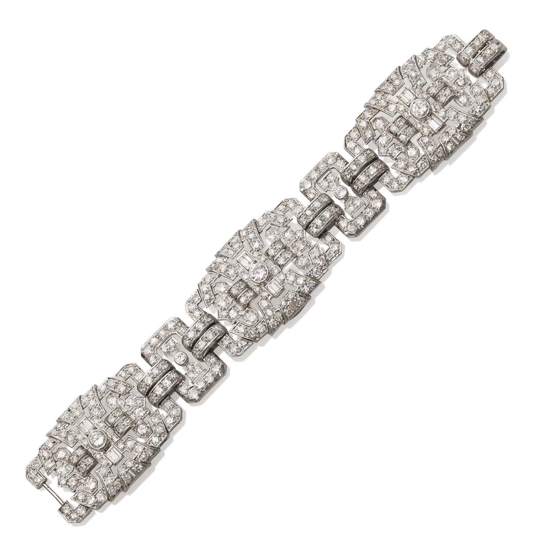 BRACELET ART DECO DIAMANTS