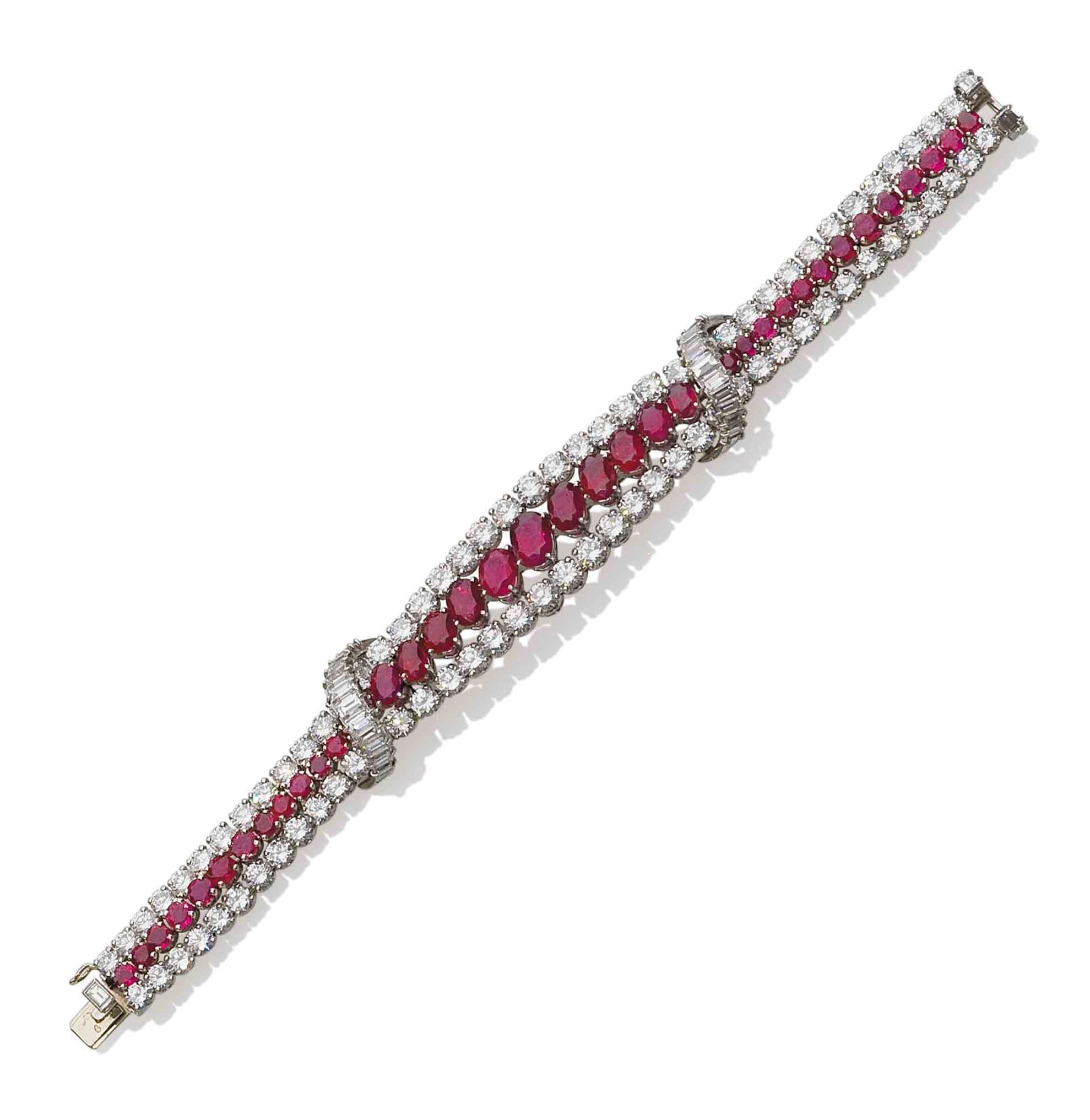 BRACELET RUBIS ET DIAMANTS