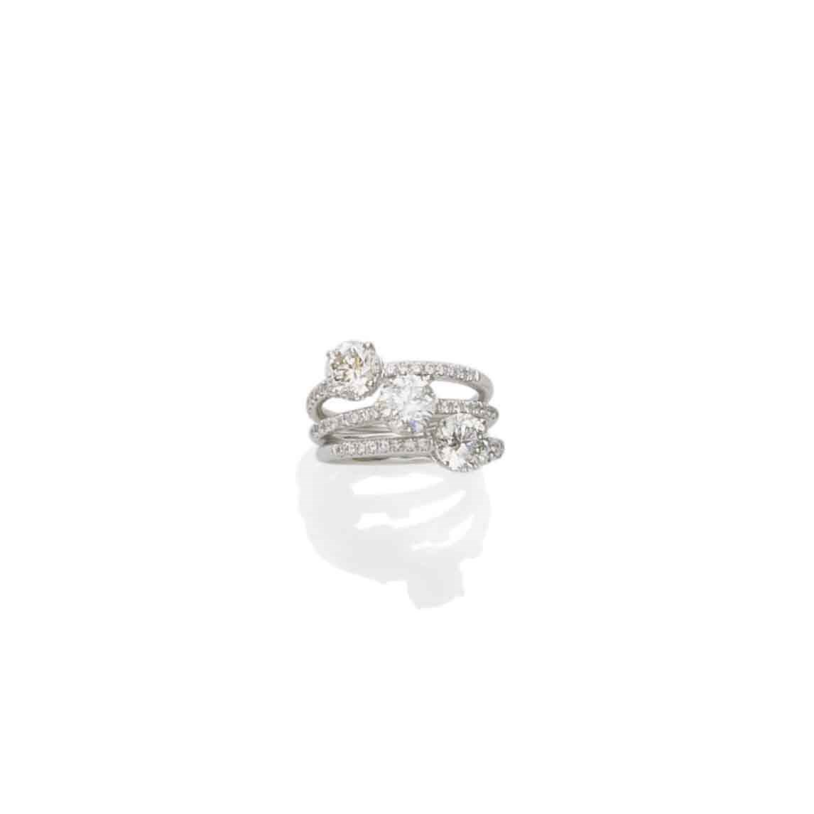 TROIS BAGUES DIAMANTS