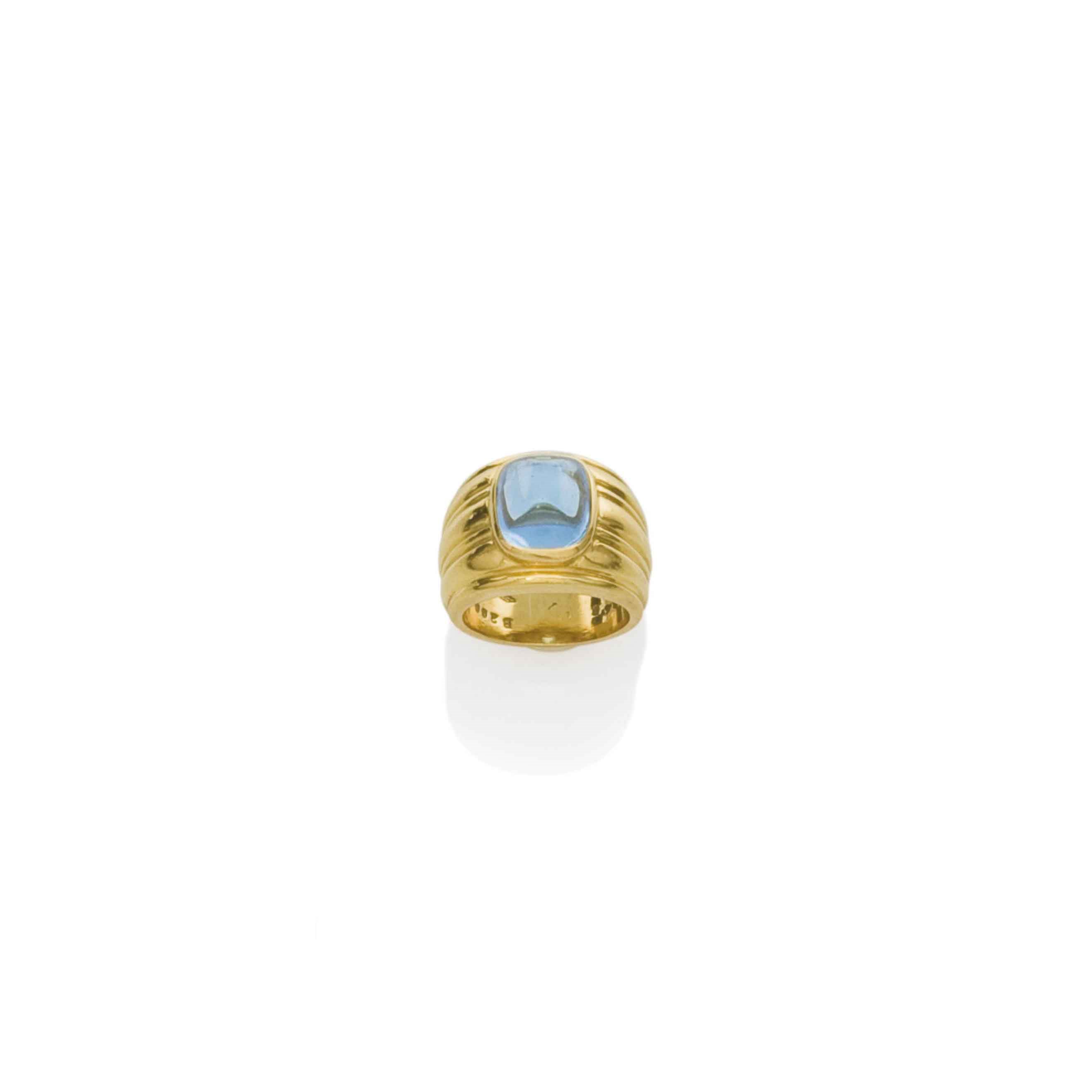 BAGUE AIGUE-MARINE, PAR BOUCHERON