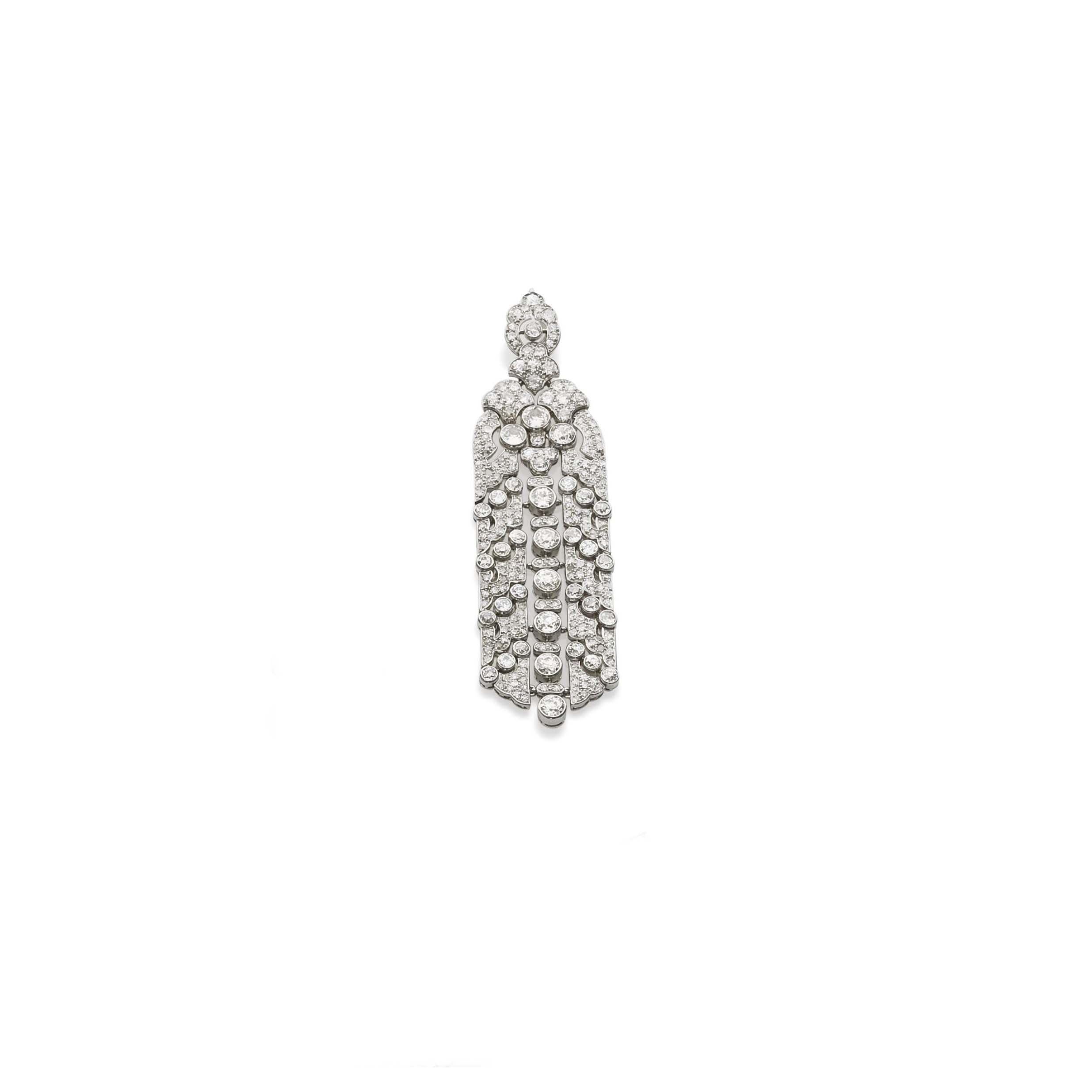 PENDENTIF ART DECO DIAMANTS