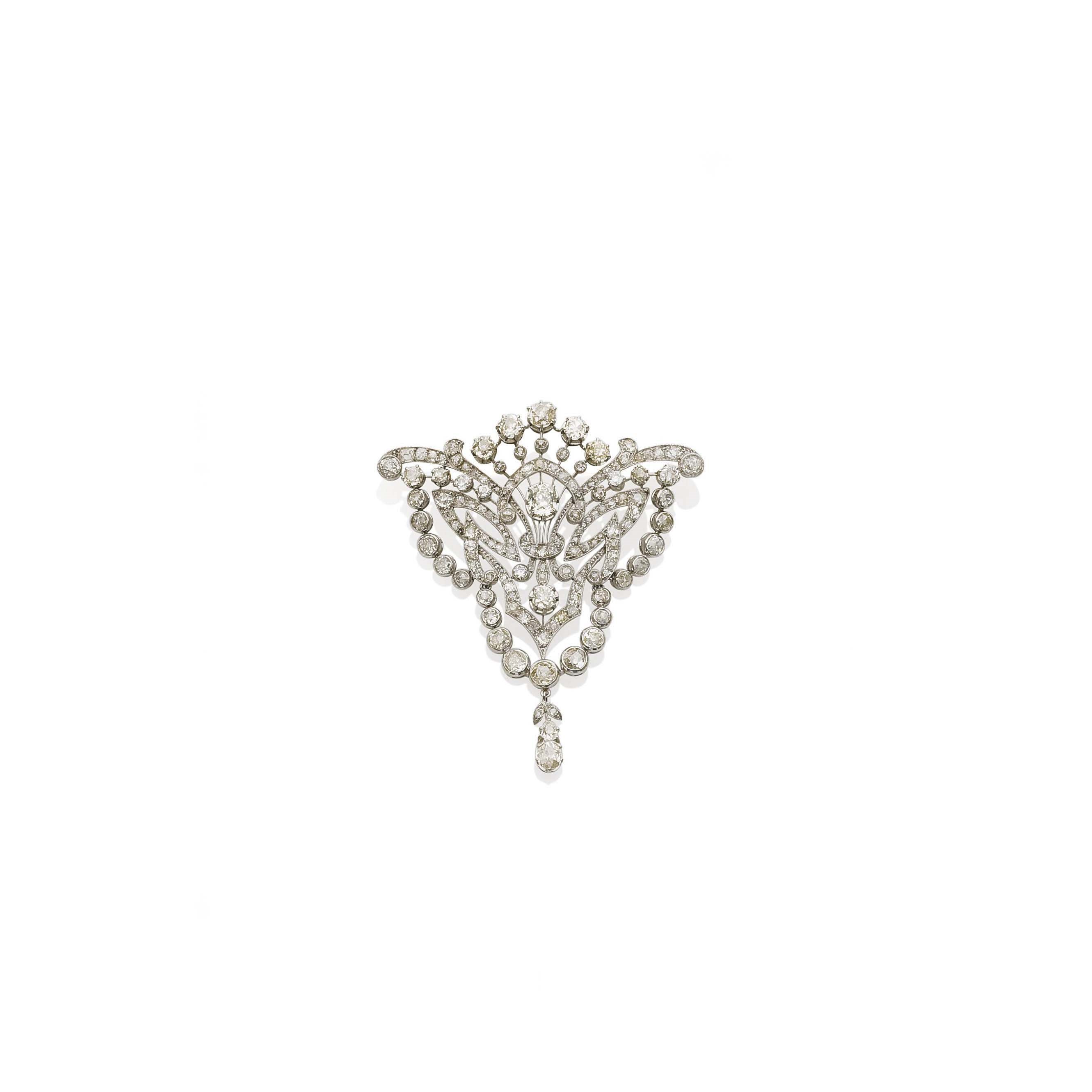 BROCHE BELLE EPOQUE DIAMANTS