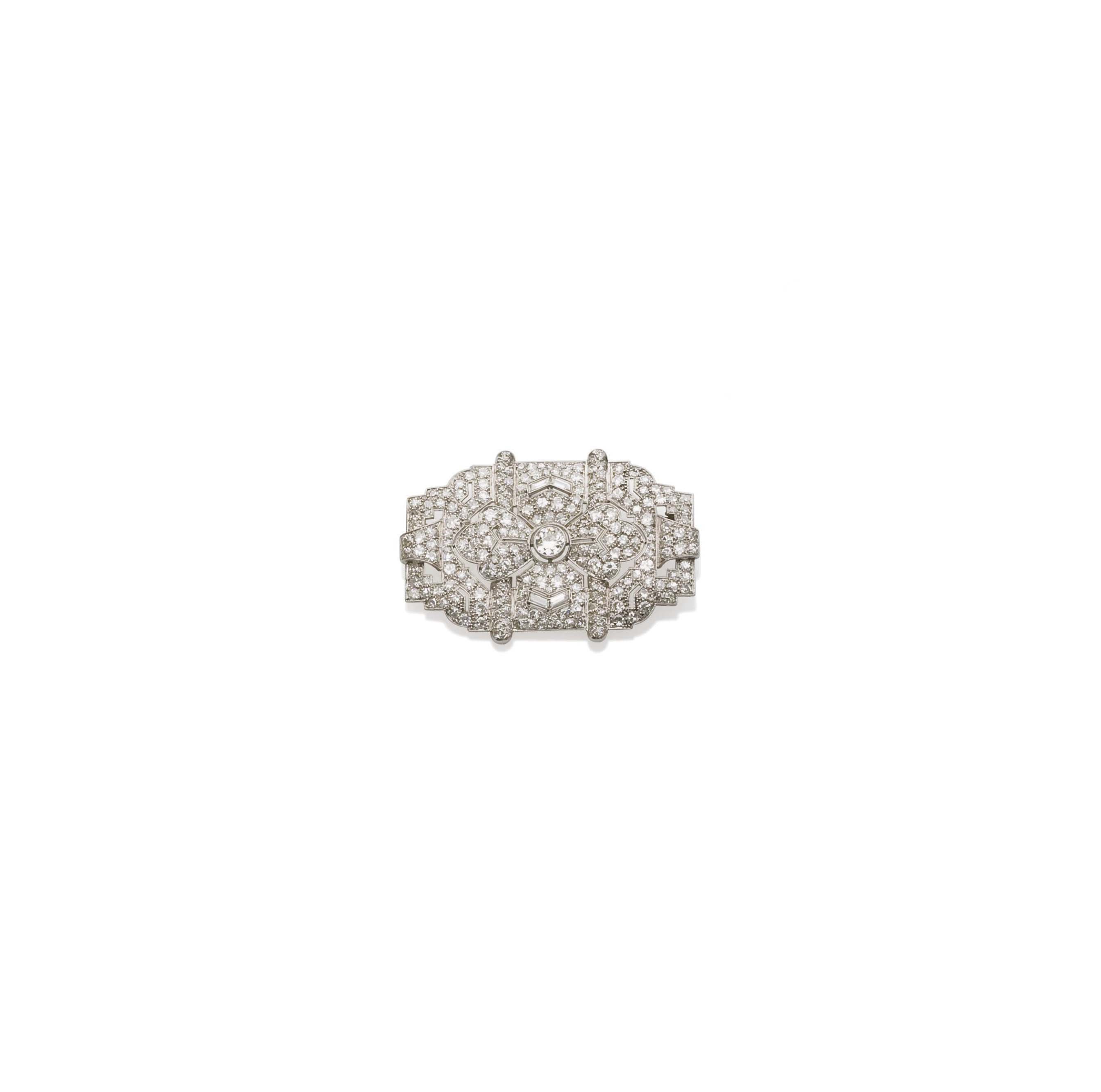 BROCHE ART DECO DIAMANTS
